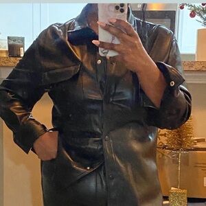 Faux Leather Long Sleeve